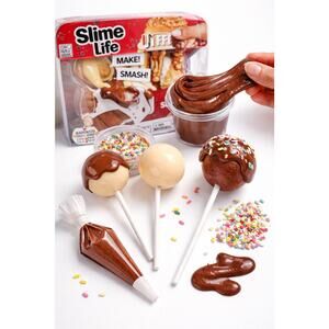 MGA Slime Life Cake Pop DIY Slime Kit Chocolate Icing Sprinkles